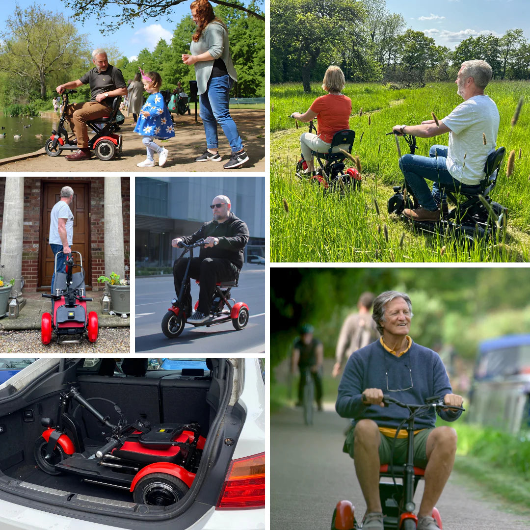 Betty And Bertie Ren Easy Folding Mobility Scooter (Red)