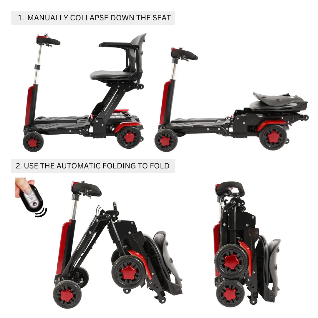 Betty And Bertie Zinnia X Automatic Folding Mobility Scooter (Red)